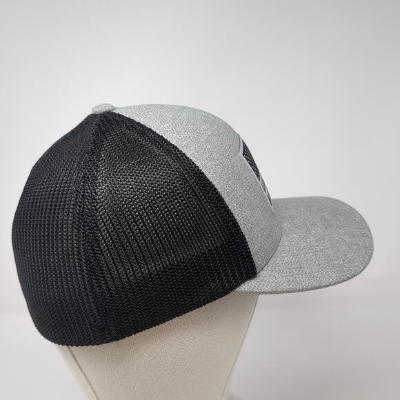 Columbia Tree Flag Fitted Trucker Hat Gray Medium Embroidered Mesh Back 6 Panel - Picture 5 of 9